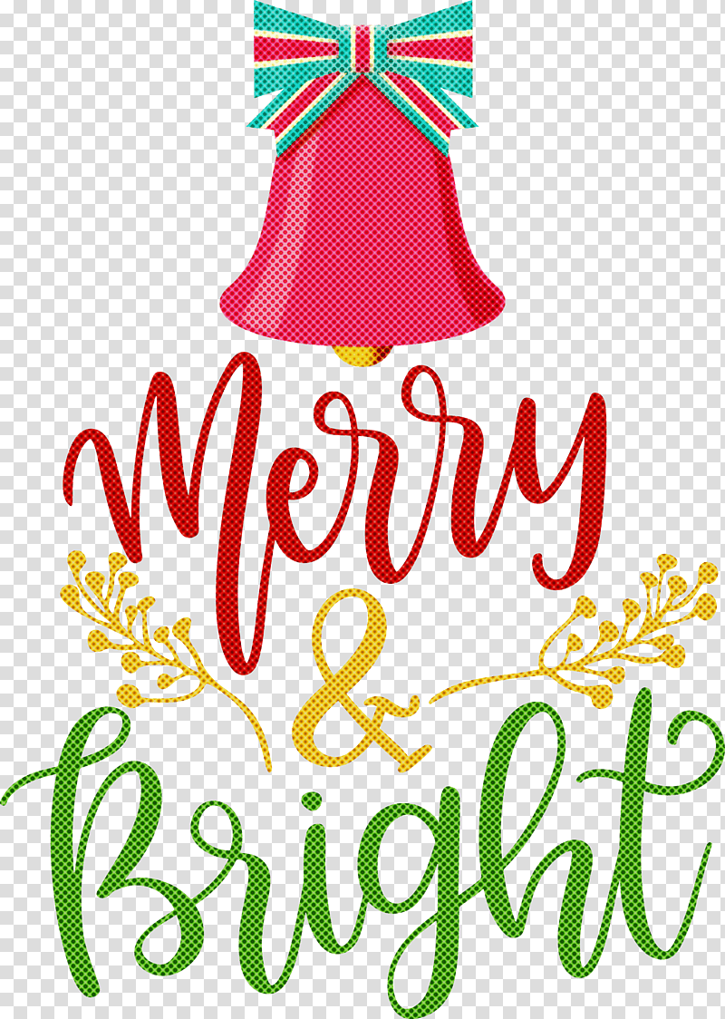 Merry and Bright, Christmas Tree, Christmas Day, Logo, Ornament, Christmas Ornament M, Holiday transparent background PNG clipart