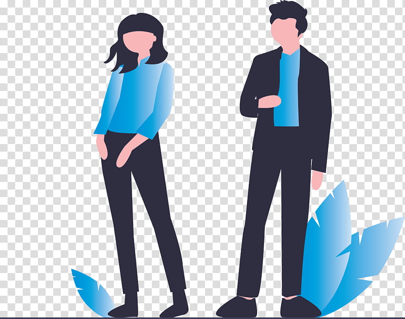 modern couple man girl, Standing, Turquoise, Uniform, Formal Wear, Suit, Gesture transparent background PNG clipart