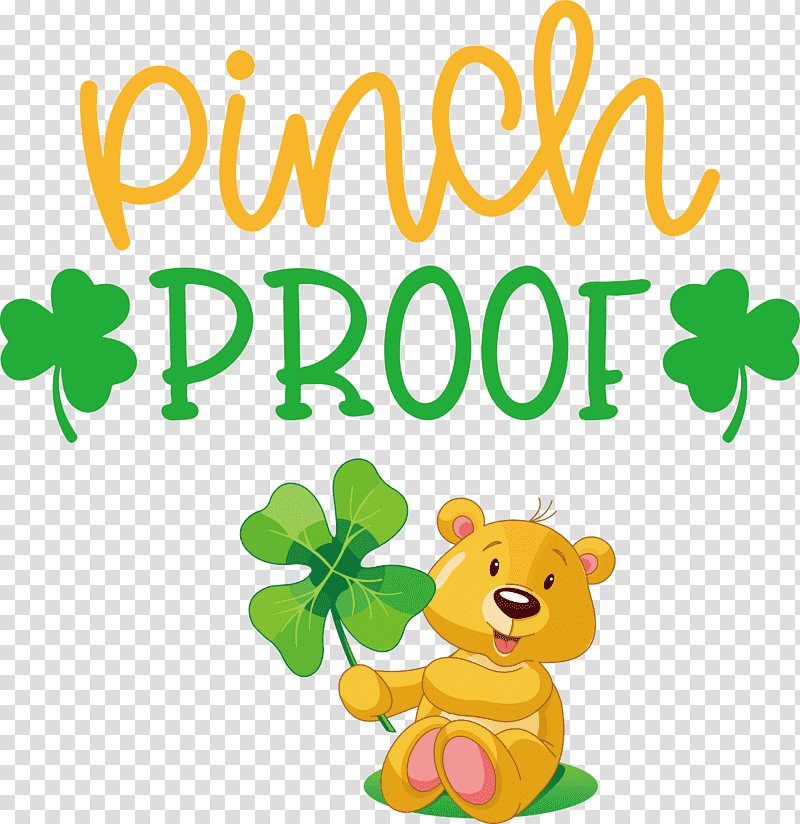Pinch Proof St Patricks Day Saint Patrick, Cartoon, Green, Animal Figurine, Bears, Meter, Flower transparent background PNG clipart