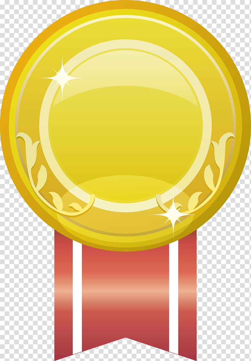 gold badge ribbon badge blank badge, Yellow, Material Property, Table, Circle transparent background PNG clipart