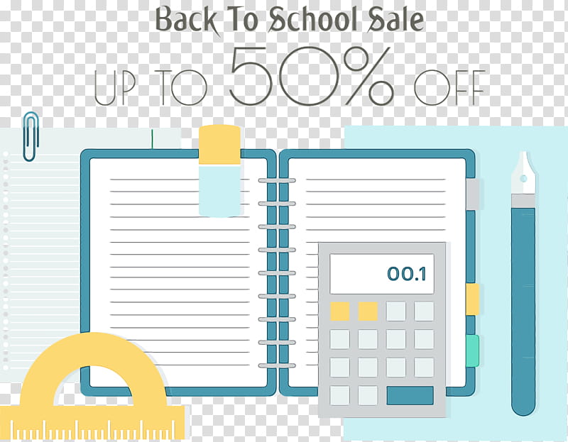 flat design paper painting school, Back To School Sales, Back To School Discount, Watercolor, Wet Ink, School transparent background PNG clipart