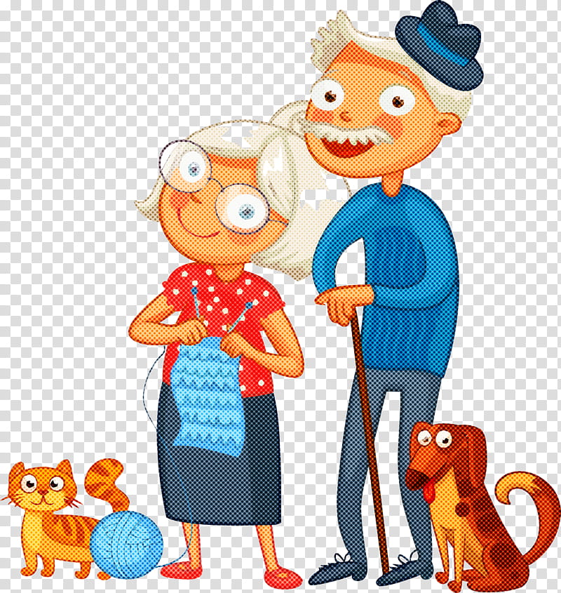 National Grandparents Day grandmother grandfather, Cartoon, Toy, Sharing transparent background PNG clipart