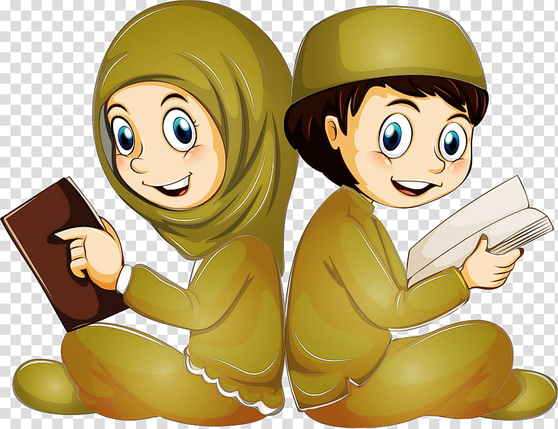 Muslim People, Cartoon, Animation, Gesture, Sharing transparent background PNG clipart