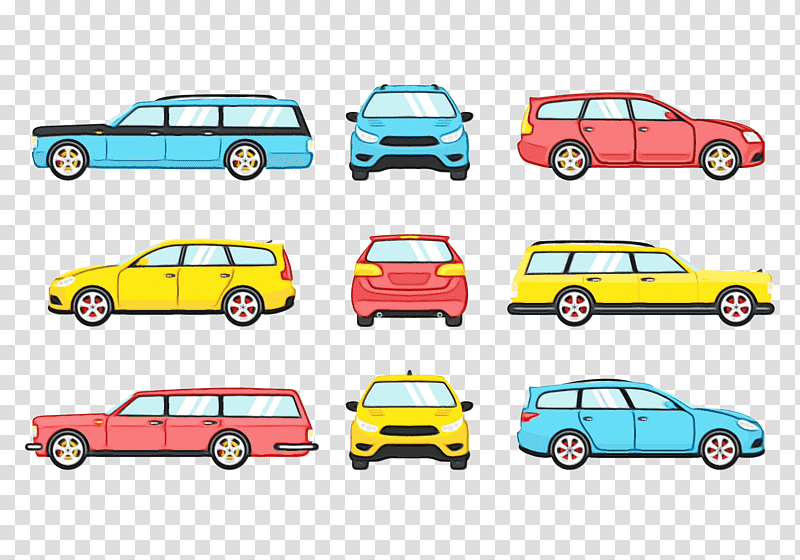 compact car car sports car station wagon electric vehicle, Watercolor, Paint, Wet Ink, Jeep, Muscle Car, Car Door transparent background PNG clipart