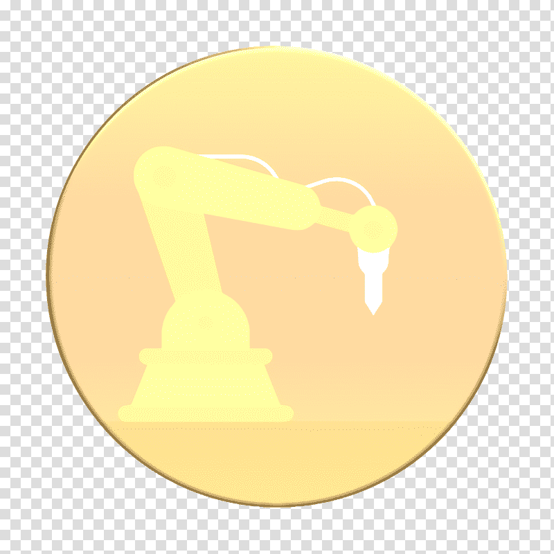 Factory icon Industrial robot icon Manufacturing and Production icon, Joint, Circle, Yellow, Meter, Hm, Mathematics transparent background PNG clipart