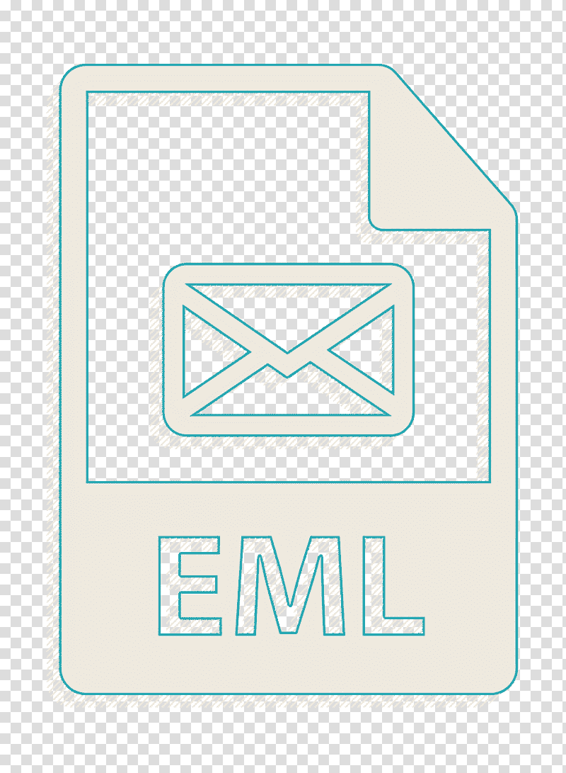 interface icon Email icon EML File icon, File Formats Icons Icon, Logo, Emblem, Labelm, Meter, Teal transparent background PNG clipart