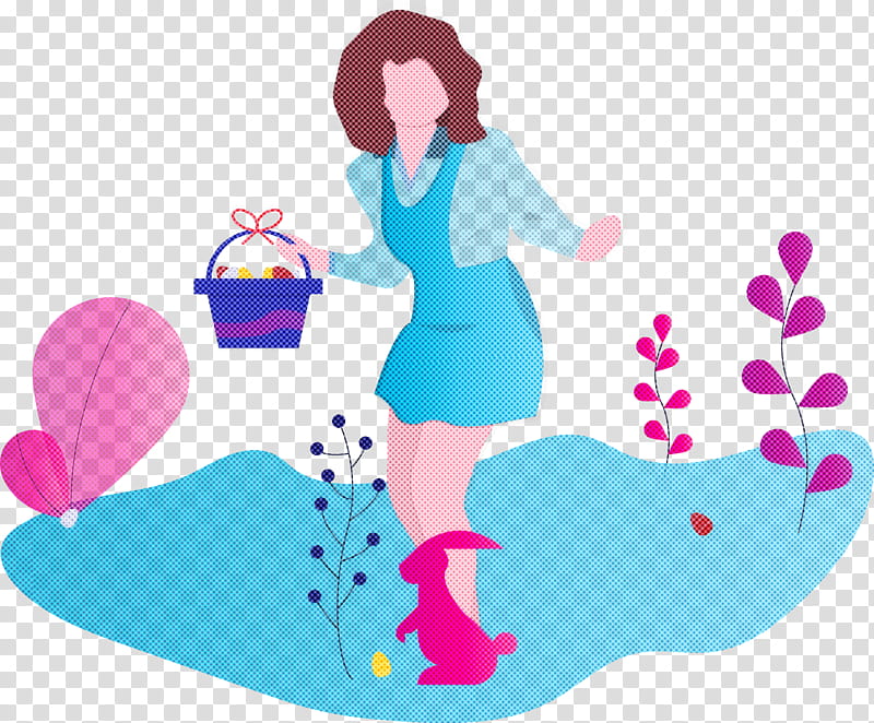 Easter egg hunt, Cartoon, Sharing, Sticker, Gesture transparent background PNG clipart