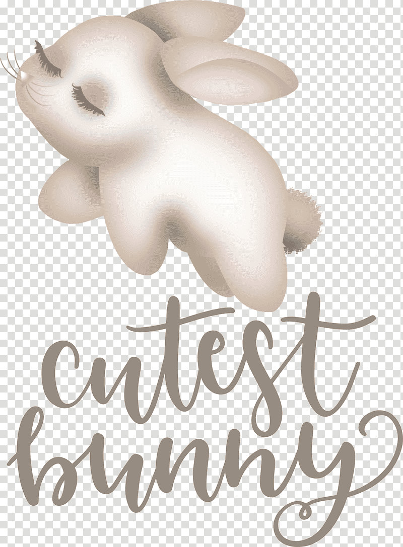 Cutest Bunny Happy Easter Easter Day, Cat, Hare, Cartoon, Dog, Tail, Meter transparent background PNG clipart