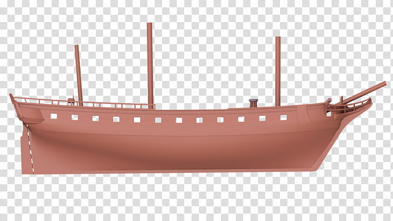 Gun, Ship, Mast, Ship Model, Frigate, Brig, Draft, 3D Computer Graphics transparent background PNG clipart