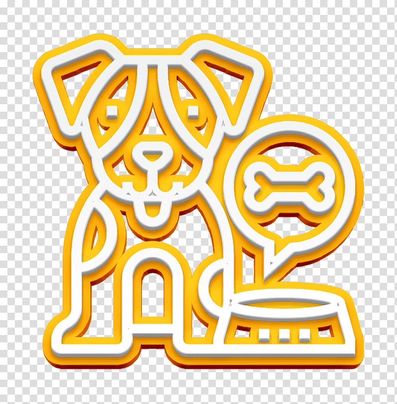 Puppy icon Pet Shop icon Dog icon, Cartoon, Symbol, Chemical Symbol, Yellow, Line, Meter transparent background PNG clipart