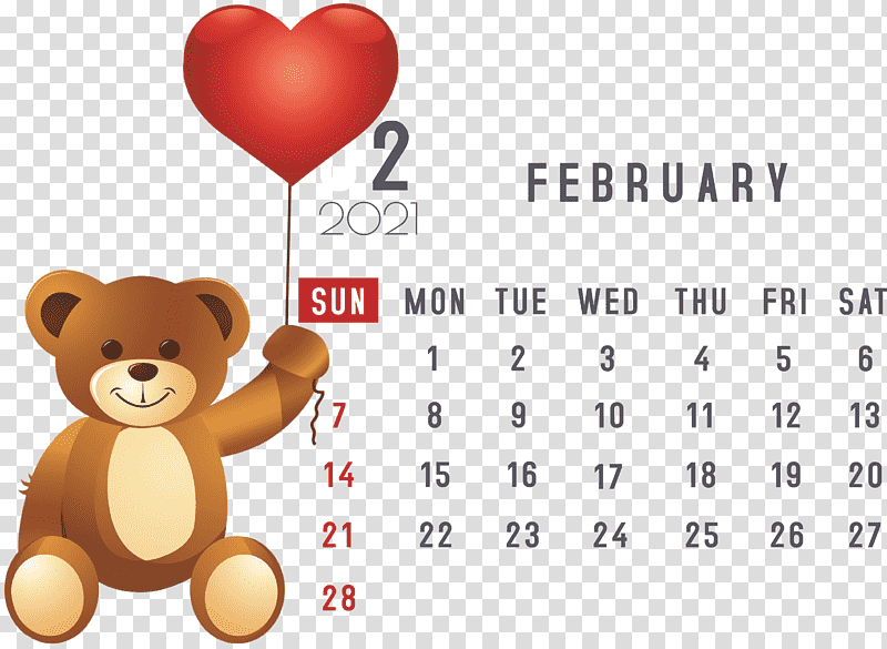 February 2021 Printable Calendar February Calendar 2021 Calendar, Calendar System, Month, Calendar Year, Watercolor Painting, Logo, New Year transparent background PNG clipart