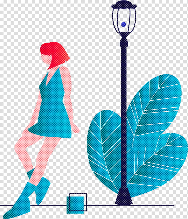 Modern Girl, Turquoise, Plant transparent background PNG clipart