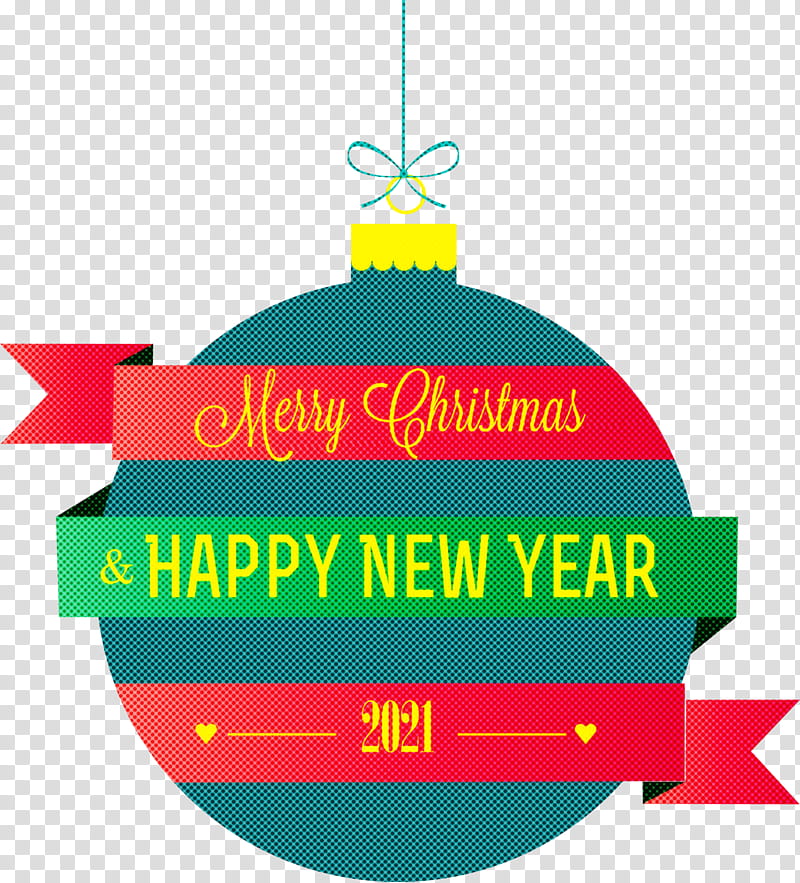 Happy New Year 2021 2021 New Year, Christmas Ornament, Christmas Tree, Christmas Day, Logo, Green, Holiday, Line transparent background PNG clipart