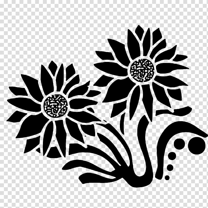 Floral design, Blackandwhite, Leaf, Flower, Plant, Petal, Stencil, Dahlia transparent background PNG clipart