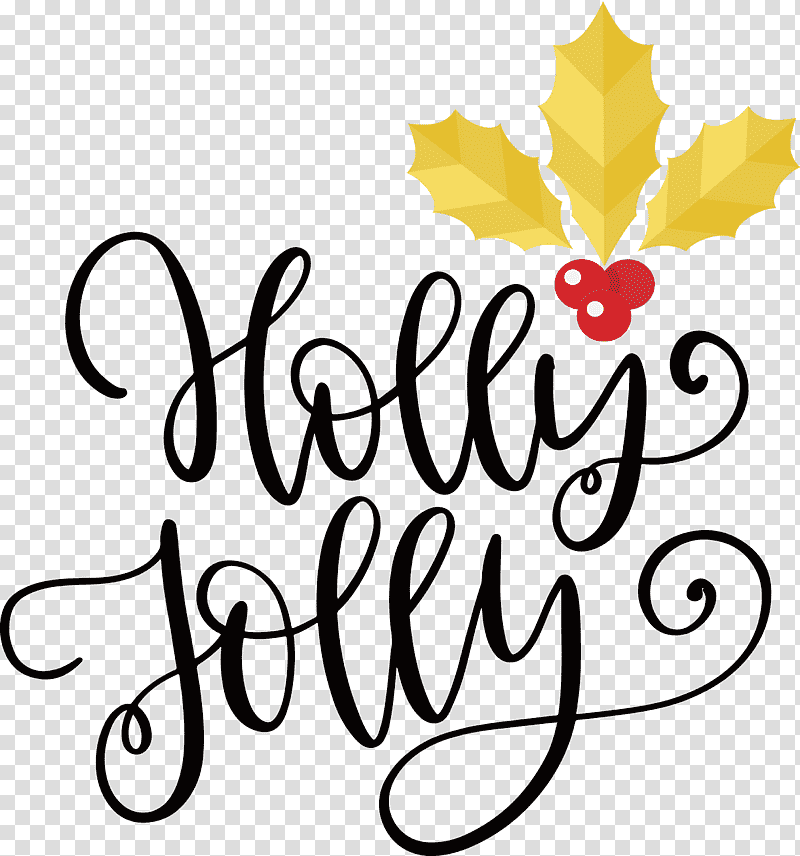 Holly Jolly Christmas, Christmas , Free, Cricut, Silhouette, Craft, Leaf transparent background PNG clipart