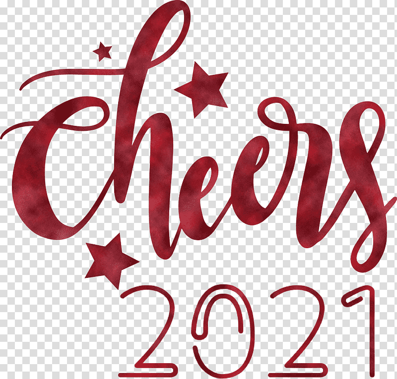 2021 Cheers New Year Cheers Cheers, Sticker, Decal, Textile, Stencil, Printmaking, Royaltyfree transparent background PNG clipart