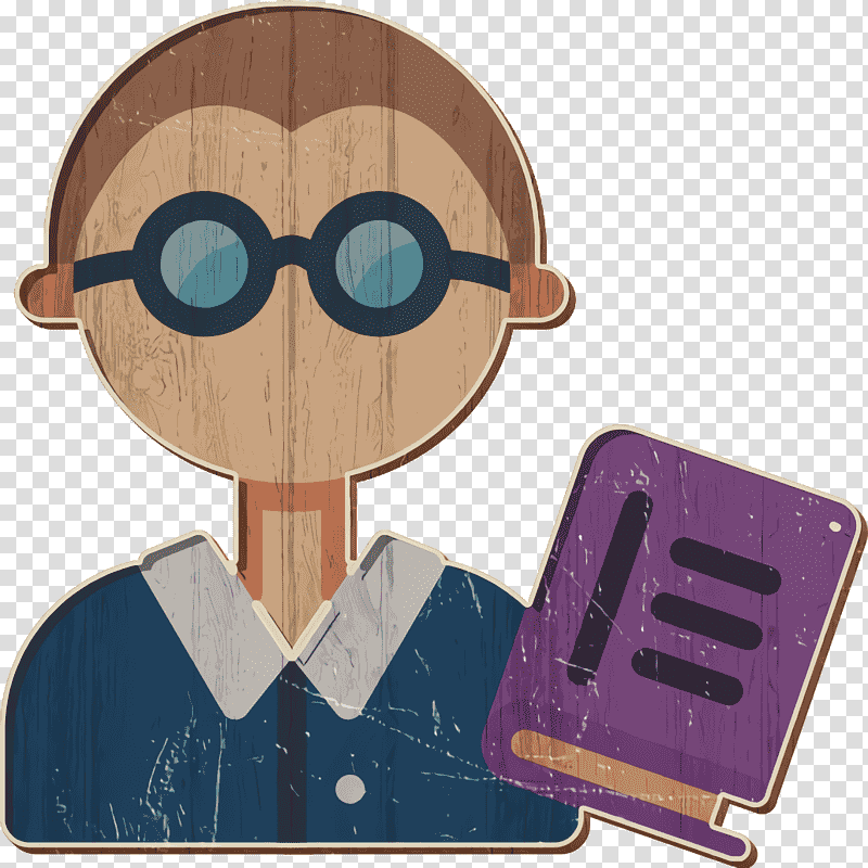 Teacher icon Professions icon, Cartoon M, Glasses, Pediatrics, Rehabilitation, Innovation, Dice transparent background PNG clipart