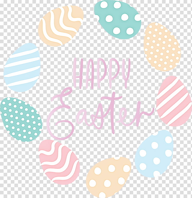 Easter Day Happy Easter Day, Turquoise, Line, Polka Dot, Sticker, Circle, Baby Toddler Clothing transparent background PNG clipart