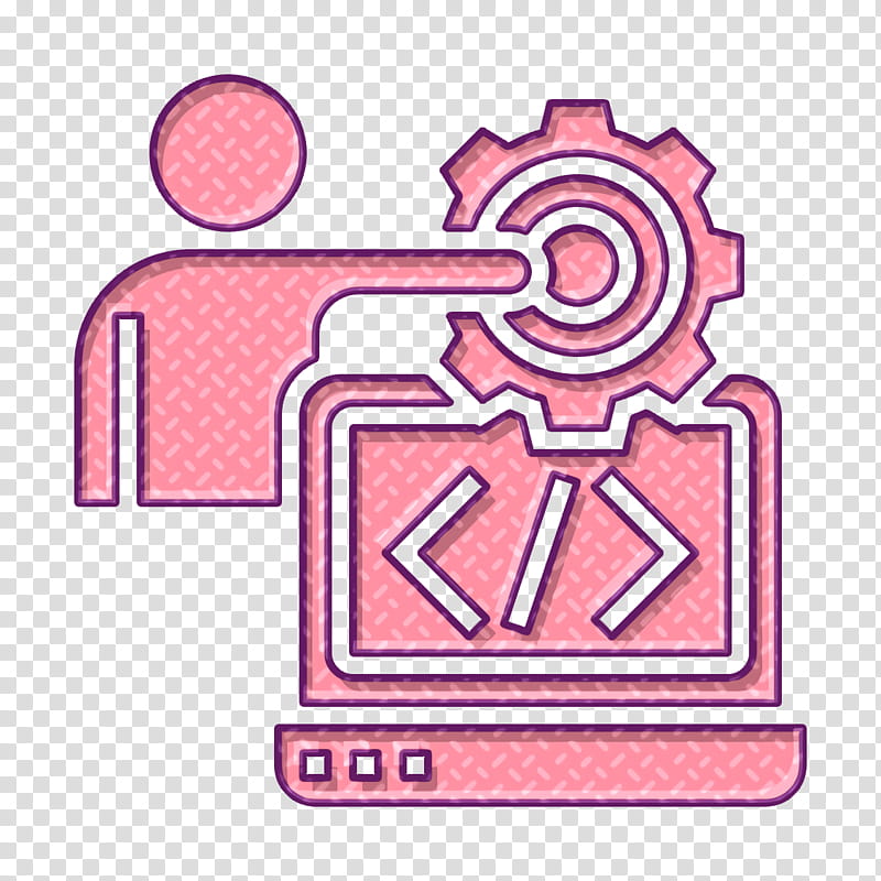 Coding icon Big Data icon Programming icon, Logo, Pink M, Line, Point, Area, Meter, Number transparent background PNG clipart