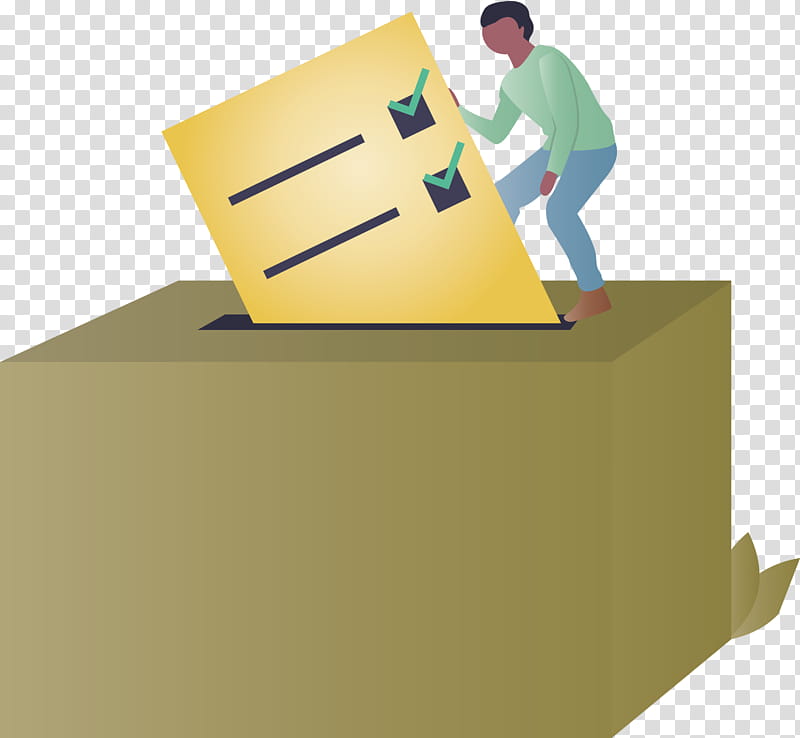 Vote Election Day, Package Delivery, Yellow, Relocation, Box, Carton, Paper Product, Moving transparent background PNG clipart