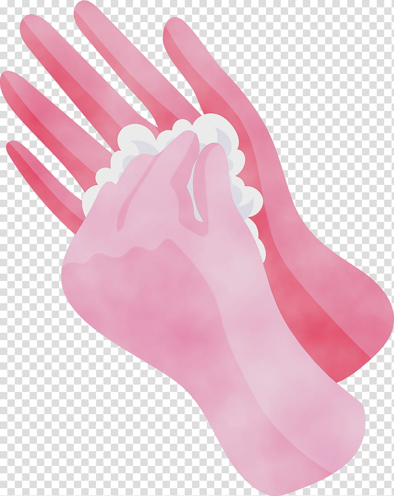 hand model glove pink m hand, Hand Washing, Hand Sanitizer, Wash Your Hands, Watercolor, Paint, Wet Ink transparent background PNG clipart