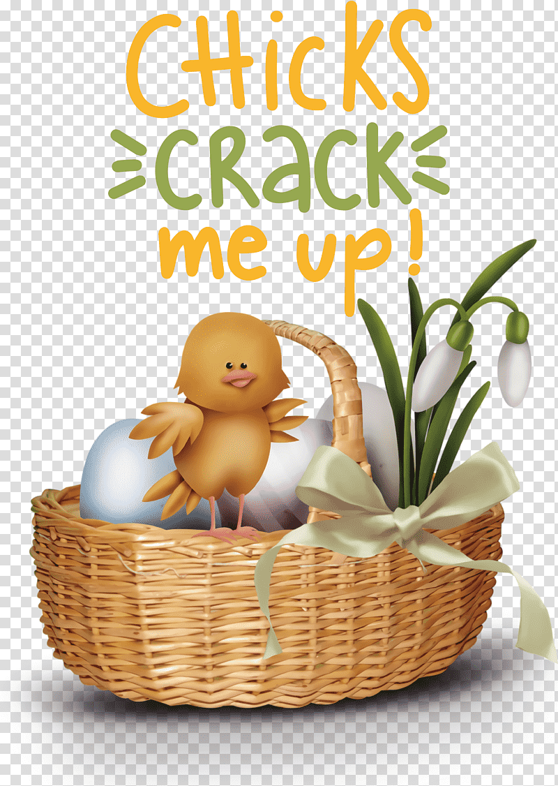 Chicks Crack Me Up Easter Day Happy Easter, Easter Bunny, Easter Egg, Easter Basket, Chicken, Holiday, Gift Basket transparent background PNG clipart