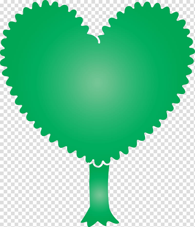green heart symbol baking cup heart, Cartoon Tree, Abstract Tree, Tree , Love transparent background PNG clipart