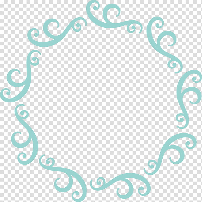 Floral Frame Flower Frame Monogram Frame, Turquoise, Aqua, Teal, Circle, Ornament transparent background PNG clipart