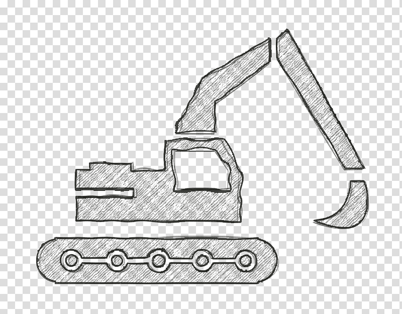 Tools and utensils icon Construction icon Excavator icon, Construction Excavator Icon, Door Handle, Line Art, Car, Joint, Text transparent background PNG clipart