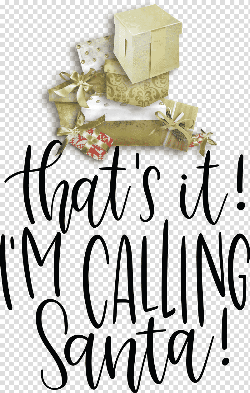 Calling Santa Santa Christmas, Christmas , Flower, Meter, Gift transparent background PNG clipart