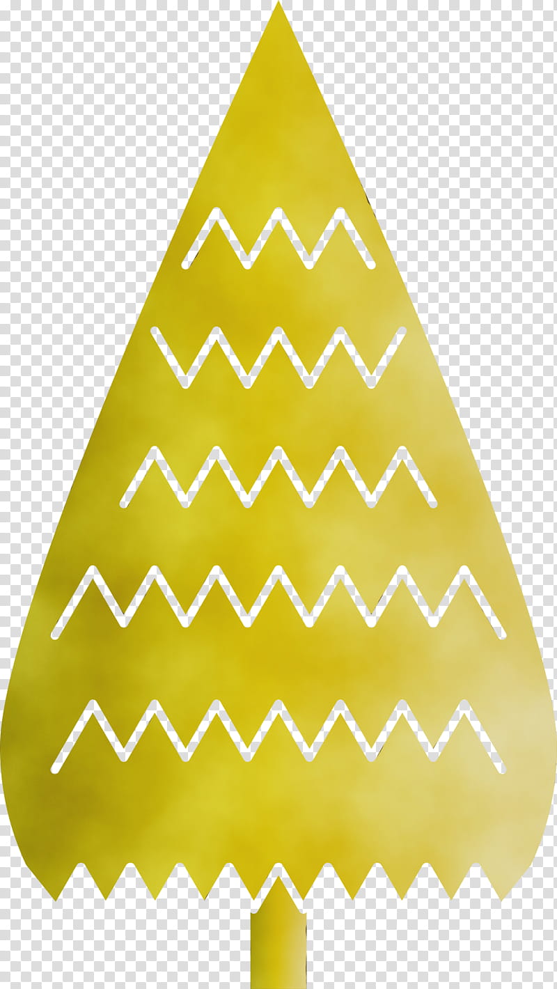 triangle angle yellow ersa replacement heater mathematics, Christmas Tree, Abstract Cartoon Christmas Tree, Watercolor, Paint, Wet Ink, Geometry transparent background PNG clipart