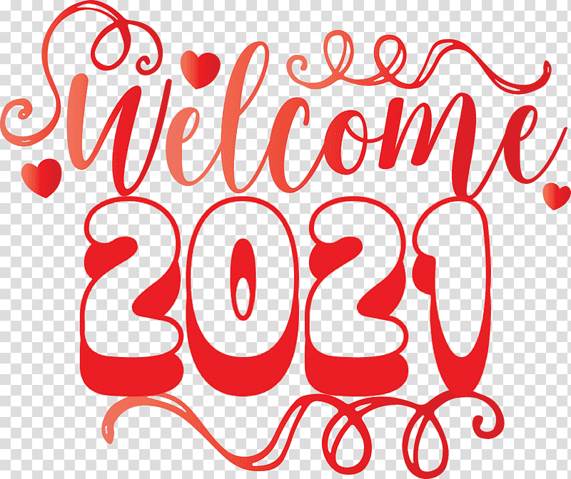 Welcome 2021 Year 2021 Year 2021 New Year, Year 2021 Is Coming, Logo, Calligraphy, Meter, Line, Valentines Day transparent background PNG clipart