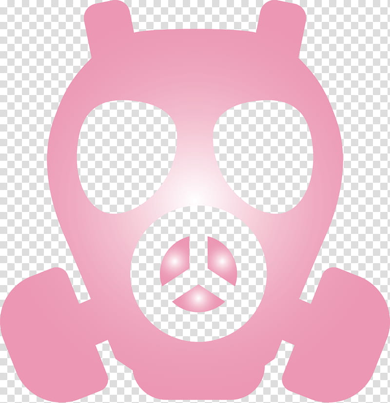 Gas mask, Pink, Personal Protective Equipment, Headgear, Costume, Material Property, Paw, Magenta transparent background PNG clipart