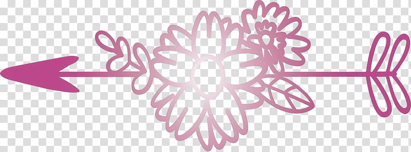 boho arrow flower arrow, Pink, Leaf, Plant, Sticker, Visual Arts transparent background PNG clipart