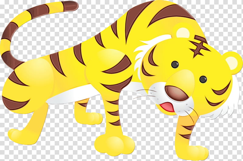tiger cartoon drawing, Watercolor, Paint, Wet Ink, Royaltyfree transparent background PNG clipart