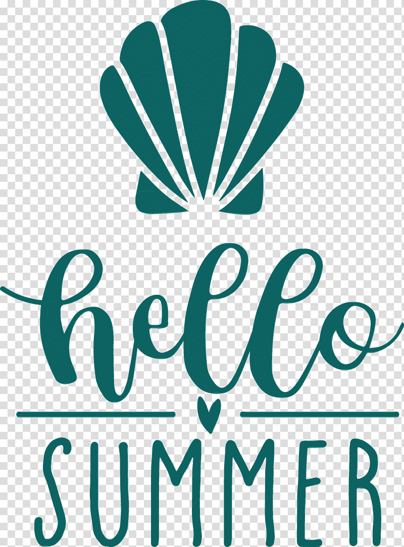 logo flower green leaf symbol, Hello Summer, Watercolor, Paint, Wet Ink, Teal transparent background PNG clipart