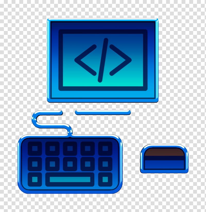 Computer icon Coding icon Code icon, Technology, Electric Blue, Clock transparent background PNG clipart