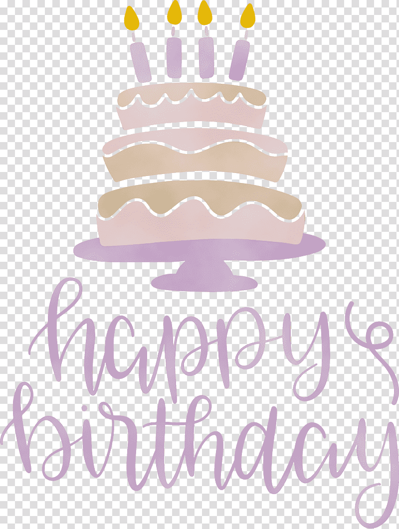 Birthday cake, Birthday
, Happy Birthday
, Watercolor, Paint, Wet Ink, Cream transparent background PNG clipart