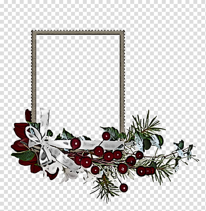 Christmas decoration, Holly, Plant, Holiday Ornament, Pine, Interior Design, Tree, Frame transparent background PNG clipart