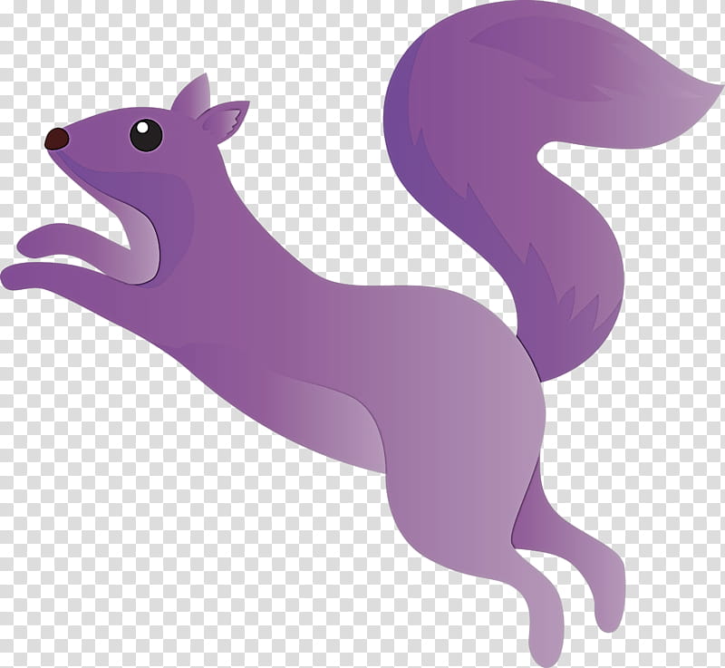violet purple squirrel tail kangaroo, Watercolor Squirrel transparent background PNG clipart