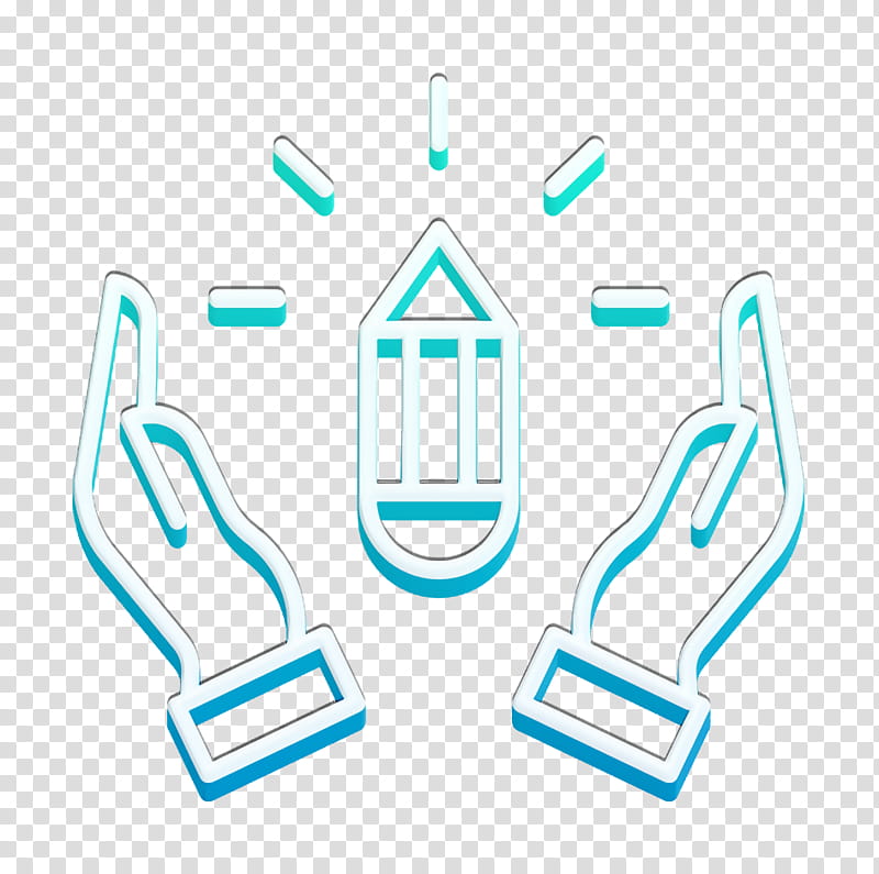 Student icon Hands icon Creative icon, Blue, Green, Aqua, Text, Turquoise, Electric Blue, Azure transparent background PNG clipart