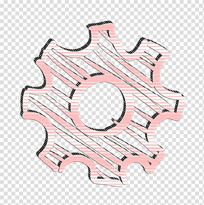Configuration gear sketch icon Social Media Hand Drawn icon interface icon, Meter, Line, Mathematics, Geometry transparent background PNG clipart