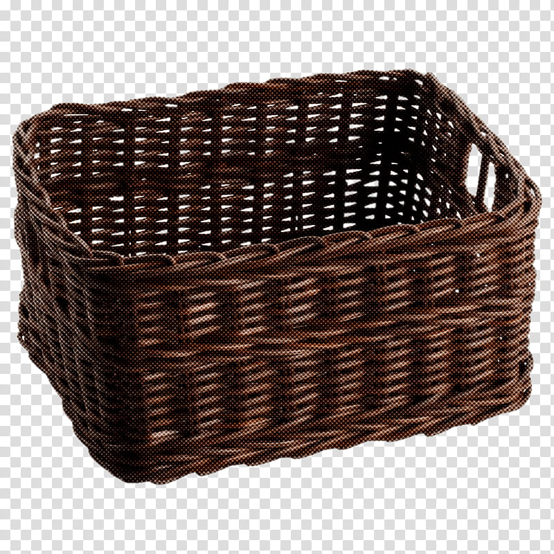 storage basket basket wicker brown home accessories, Rectangle, Picnic Basket, Bicycle Accessory, Laundry Basket, Interior Design transparent background PNG clipart