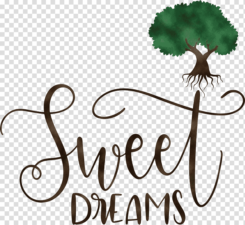 Sweet Dreams Dream, Logo, Calligraphy, Leaf, Meter, Tree, Line transparent background PNG clipart