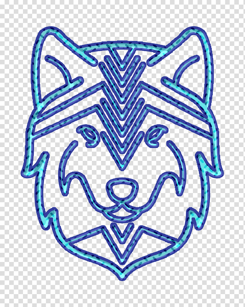 Wolf icon Tribal Animals icon animals icon, Visual Arts, Line Art, Symbol, Chemical Symbol, Meter, Headgear transparent background PNG clipart