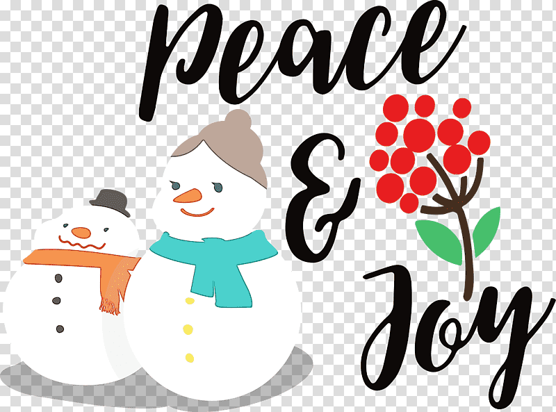 free peace cartoon calligraphy happiness, Peace And Joy, Watercolor, Paint, Wet Ink transparent background PNG clipart