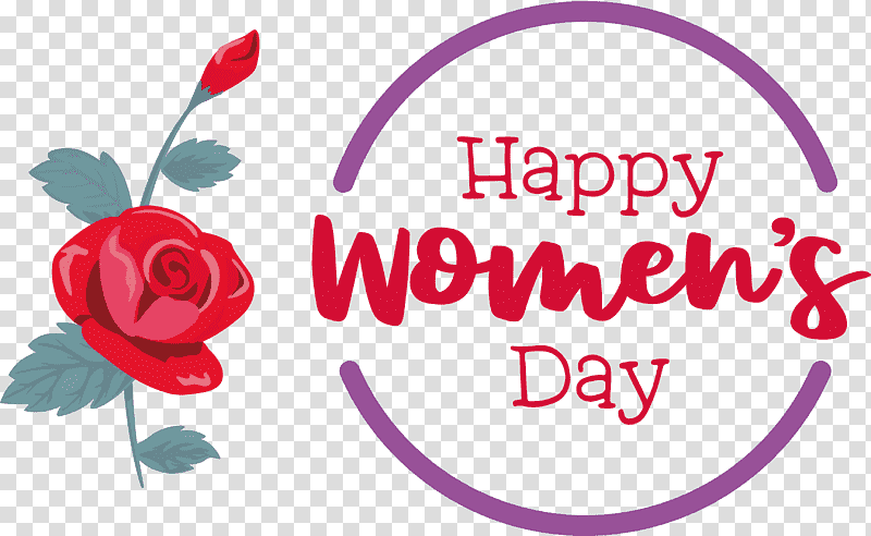 Womens Day Happy Womens Day, Rose, Cut Flowers, Garden Roses, Floral Design, Petal, Logo transparent background PNG clipart