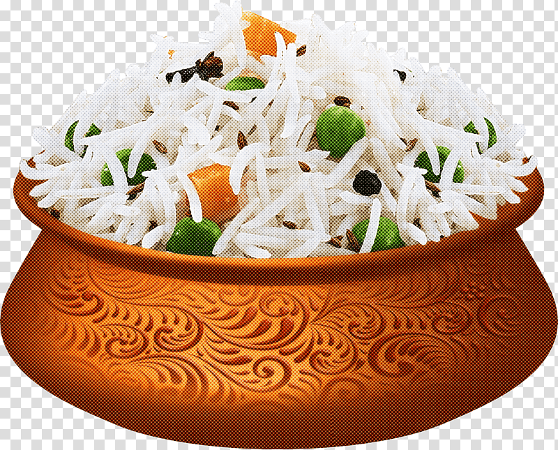indian cuisine cooked rice basmati jasmine rice rice, cooked rice with green peas and sliced carrots, White Rice, Bowl, Cereal, Dish, Steaming transparent background PNG clipart