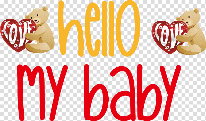 Hello My Baby Valentines Day Quote, Teddy Bear, Logo, Bears, Meter transparent background PNG clipart