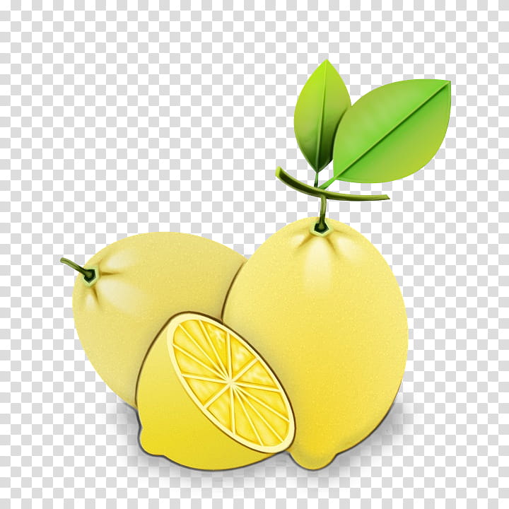 lemon citron persian lime lime sweet lemon, Watercolor, Paint, Wet Ink, Lemonlime Drink, Citric Acid, Yuzu, Yellow transparent background PNG clipart